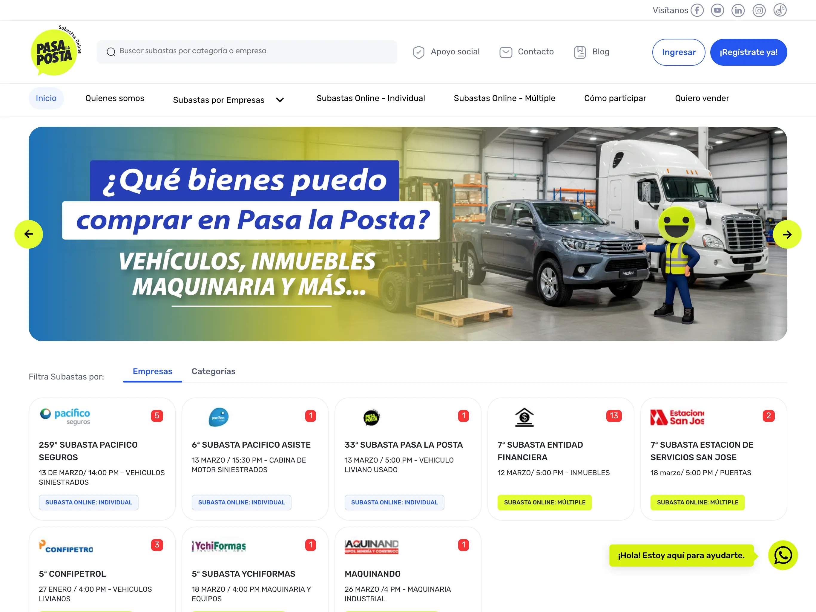 Plataforma de Subastas Online desktop preview